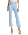 Derek Lam 10 Crosby Robertson Cropped Flare Jeans In Dover Light In Powder Blue