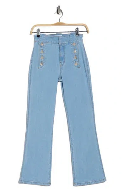 Derek Lam 10 Crosby Robertson Sailor Crop Flare Leg Jeans In Blue