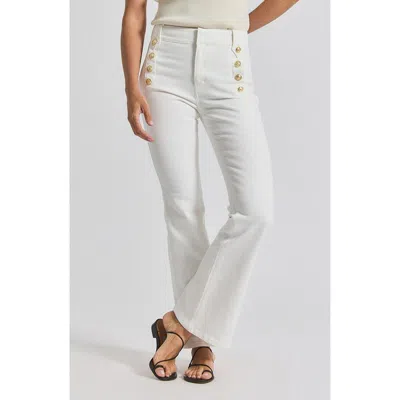 Derek Lam 10 Crosby Robertson Stretch Flare Sailor Jeans In White