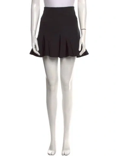 Pre-owned Derek Lam 10 Crosby Ruffle Embellishment Mini Skirt In Black