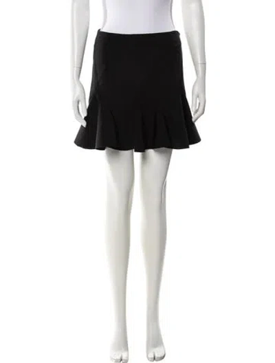 Pre-owned Derek Lam 10 Crosby Ruffle Embellishment Mini Skirt In Black