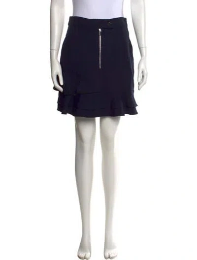 Pre-owned Derek Lam 10 Crosby Ruffle Embellishment Mini Skirt W/ Tags In Blue