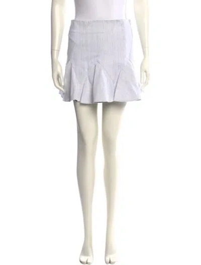 Pre-owned Derek Lam 10 Crosby Ruffle Embellishment Mini Skirt In White