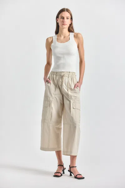 Derek Lam 10 Crosby Ruth Cropped Wide Leg Cargo Pant In Multi