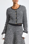 Derek Lam 10 Crosby Sabine Crop Cardigan In Gray