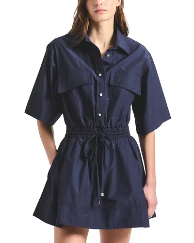 Derek Lam 10 Crosby Sabrina Short Sleeve Shirt Dress In Black