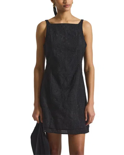 Derek Lam 10 Crosby Saige Garden Tile Eyelet Mini Dress In Black