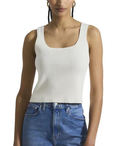 Derek Lam 10 Crosby Sain Rib Knit Sweater Tank In White