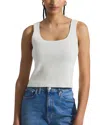 Derek Lam 10 Crosby Sain Ribbed Sweater Tank Top In White