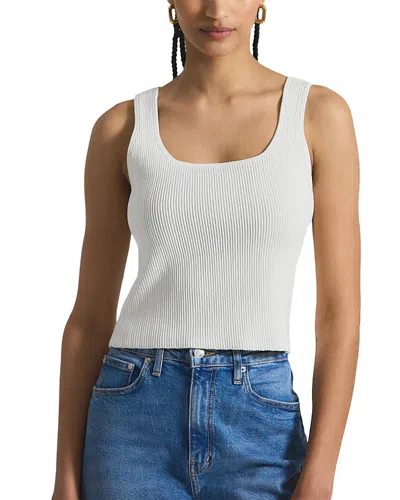 Derek Lam 10 Crosby Sain Ribbed Jumper Tank Top In White