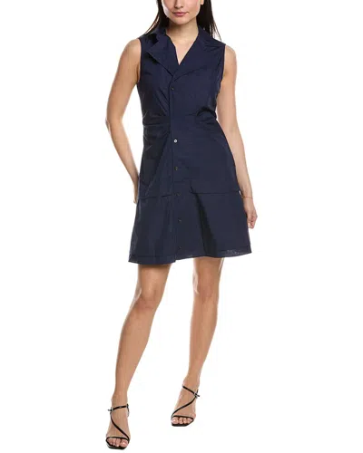 Derek Lam 10 Crosby Satina Mini Dress In Blue