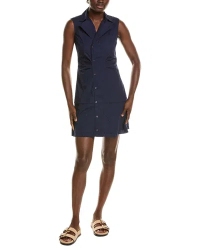 Derek Lam 10 Crosby Satina Shirt Dress In Blue