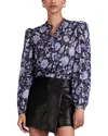 Derek Lam 10 Crosby Savannah Pleated Sleeve Button Top