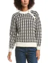 Derek Lam 10 Crosby Sawyer Button Crewneck Sweater In Black