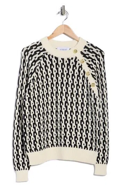 Derek Lam 10 Crosby Sawyer Long Sleeve Crewneck Sweater In Neutral