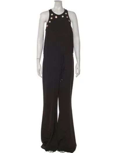 Pre-owned Derek Lam 10 Crosby Scoop Neck Jumpsuit In Black