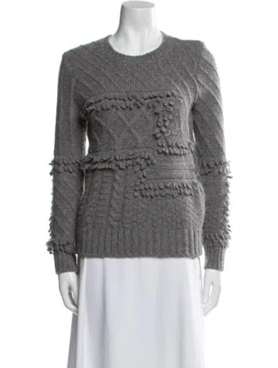 Pre-owned Derek Lam 10 Crosby Scoop Neck Sweater In Gray