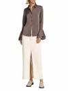 Derek Lam 10 Crosby Selma Blouse In Dark Truffle In Multi