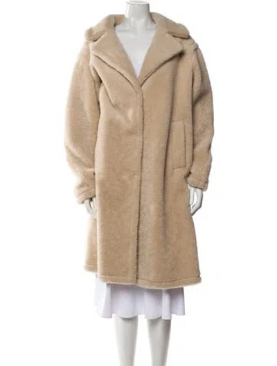 Pre-owned Derek Lam 10 Crosby Shearling Fur Coat In Neutral