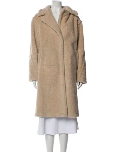 Pre-owned Derek Lam 10 Crosby Shearling Fur Coat In Neutral