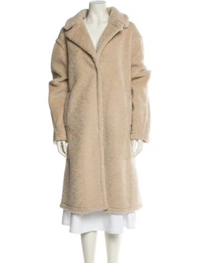 Pre-owned Derek Lam 10 Crosby Shearling Fur Coat In Neutrals