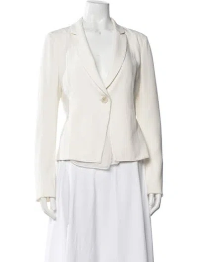 Pre-owned Derek Lam 10 Crosby Silk Blazer In White