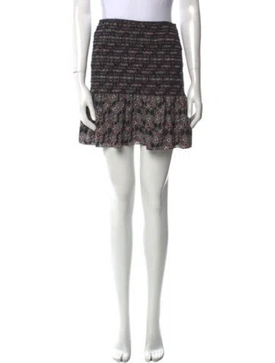 Pre-owned Derek Lam 10 Crosby Silk Mini Skirt In Black