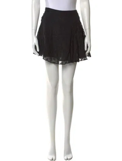 Pre-owned Derek Lam 10 Crosby Silk Mini Skirt In Black