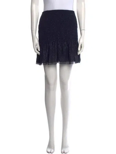 Pre-owned Derek Lam 10 Crosby Silk Mini Skirt In Blue