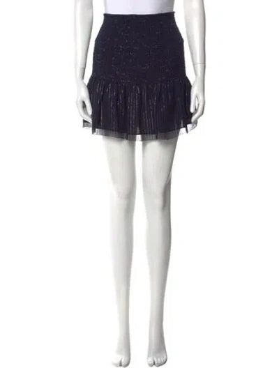 Pre-owned Derek Lam 10 Crosby Silk Mini Skirt In Blue