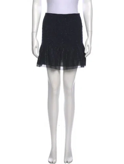 Pre-owned Derek Lam 10 Crosby Silk Mini Skirt In Blue