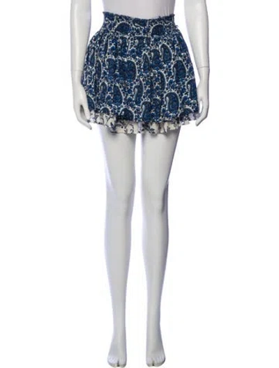 Pre-owned Derek Lam 10 Crosby Silk Mini Skirt In Blue
