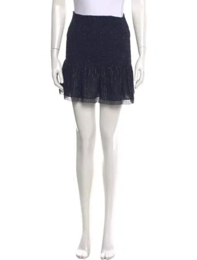 Pre-owned Derek Lam 10 Crosby Silk Mini Skirt In Blue