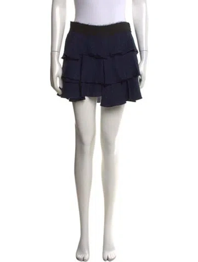 Pre-owned Derek Lam 10 Crosby Silk Mini Skirt In Blue
