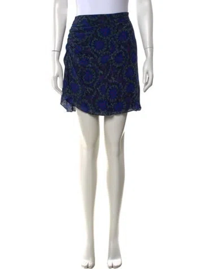 Pre-owned Derek Lam 10 Crosby Silk Mini Skirt In Blue