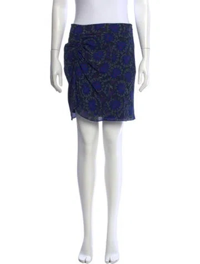 Pre-owned Derek Lam 10 Crosby Silk Mini Skirt In Blue