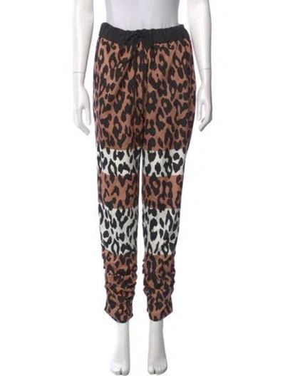 Pre-owned Derek Lam 10 Crosby Silk Skinny Leg Pants In Brown