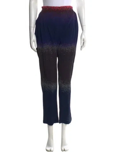 Pre-owned Derek Lam 10 Crosby Silk Straight Leg Pants In Multi