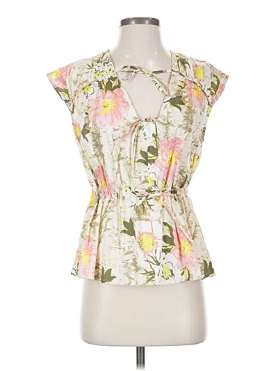 Pre-owned Derek Lam 10 Crosby Sleeveless Button Down Shirt In Ivory