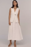 Derek Lam 10 Crosby Sleeveless Twofer Midi Dress In White