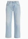 Derek Lam 10 Crosby Sofia Mid Rise Relaxed Straight Jean In Blue In Blue