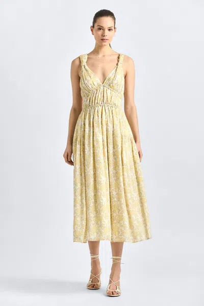 Derek Lam 10 Crosby Sorrel Printed Dress In Neutral