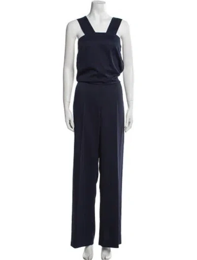 Pre-owned Derek Lam 10 Crosby Square Neckline Jumpsuit In Blue