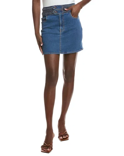 Derek Lam 10 Crosby Stella Braided Waist Mini Skirt In Blue