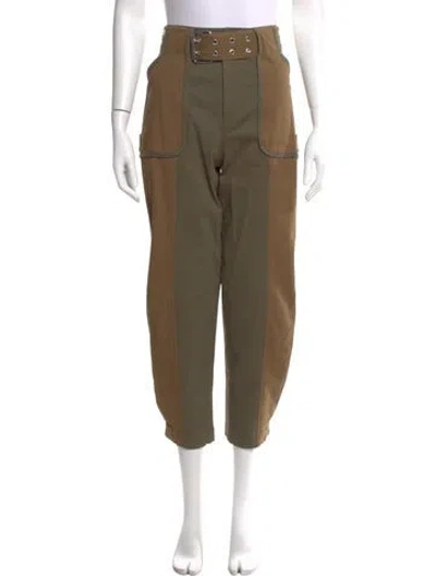 Pre-owned Derek Lam 10 Crosby Straight Leg Pants In Green