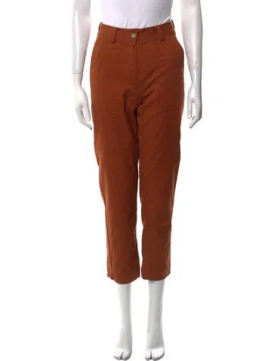 Pre-owned Derek Lam 10 Crosby Straight Leg Pants In Orange