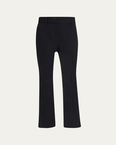 Derek Lam 10 Crosby Stretch-cotton Cropped Flare Trousers In Black