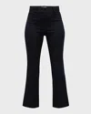 Derek Lam 10 Crosby Stretch-cotton Cropped Flare Trousers In Navy