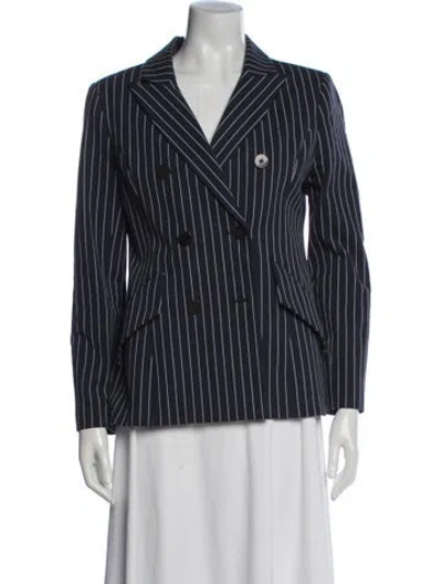 Pre-owned Derek Lam 10 Crosby Striped Blazer In Blue