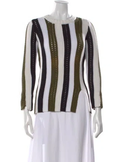 Pre-owned Derek Lam 10 Crosby Striped Crew Neck Sweater In Multi